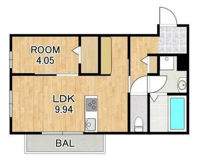 リバーハイツ唐崎【3階】の間取り