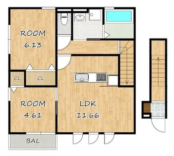 フラン瀬田【2階】の間取り