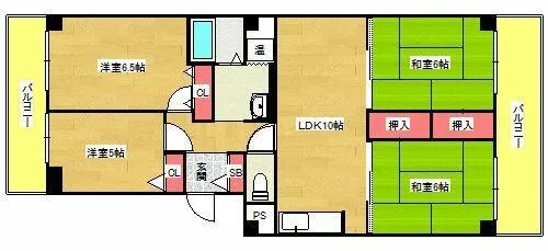 ファミリープラザ朝潮橋B棟【804号室】の間取り