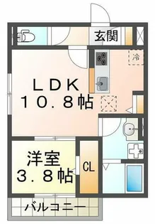 クローバー富士1号館【1階】の間取り