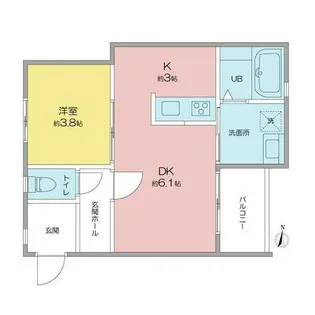 VILLA桜山【203号室】の間取り