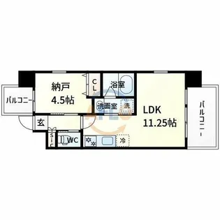 プレジオ江坂SOUTH【5階】の間取り