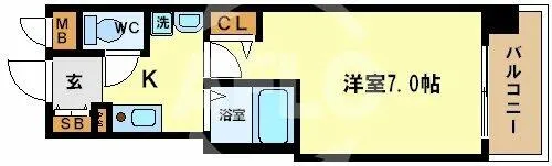グラン・セレブ本町【4階】の間取り