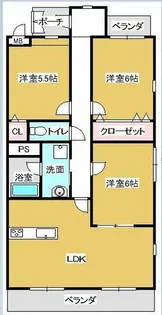 クオリティタウン上野 参番館【301号室】の間取り