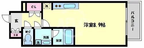 アーバネックス大阪城WEST【15階】の間取り