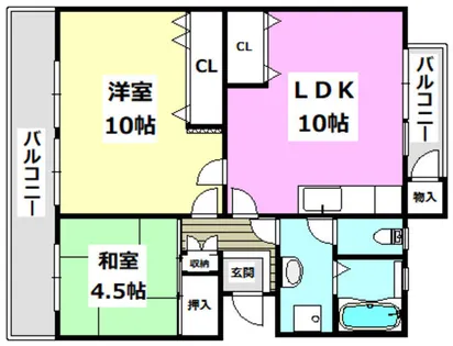 陽和台第3住宅第12号棟【302号室】の間取り