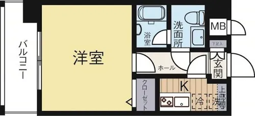 福岡県福岡市博多区下呉服町【マンション】の間取り