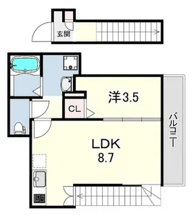 ジーメゾン泉が丘アクア【2階】の間取り