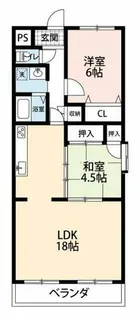 サンモール清水【101号室】の間取り