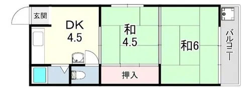 垂水ハイツ【3階】の間取り