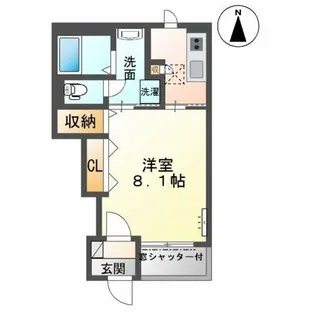 グラシアスⅡ【1階】の間取り