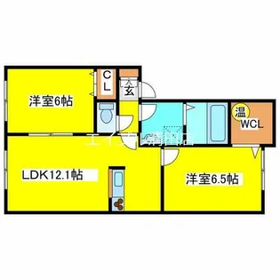 コリーヌメゾン【205号室】の間取り