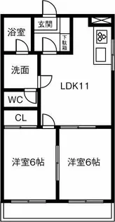 いずみハイツ【2階】の間取り