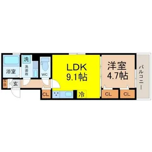 エスペランサ千種【1階】の間取り