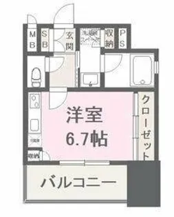 ヴィラージュ高宮ストリート【8階】の間取り