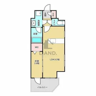 BlancCiel六本松【703号室】の間取り
