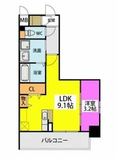アビターレ吉塚駅前【2階】の間取り