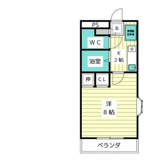 リヴェール牧【4階】の間取り
