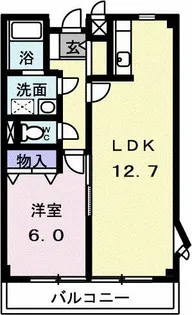 ファインリブA【201号室】の間取り