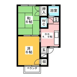 エスペランス桃山A棟【2階】の間取り