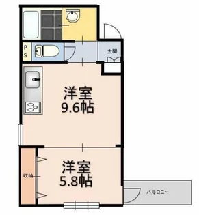 Glicina南巽vient【2階】の間取り