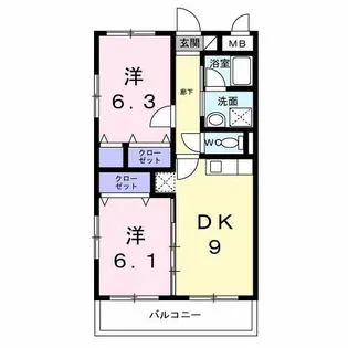 クレマチス【304号室】の間取り