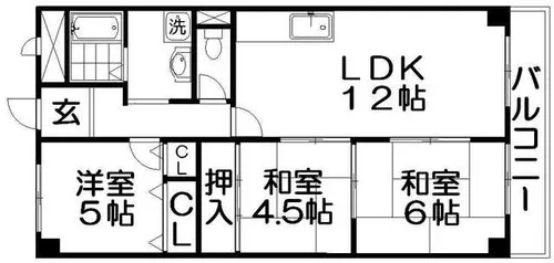 ヴェルドミール堀溝【4階】の間取り