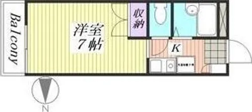 レオパレス滝谷【106号室】の間取り