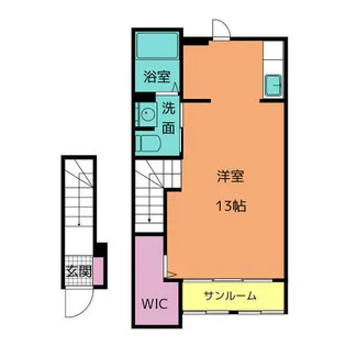 アンジュ湊Ⅱ【2階】の間取り