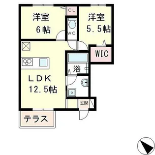 ロック・ベイレーク【1階】の間取り