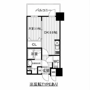マンションはりげん鳳【6階】の間取り