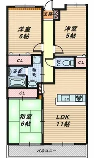 ライブヒルズ鳳【9階】の間取り