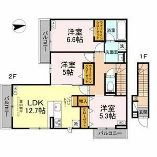 エスプレッシーヴォ【2階】の間取り