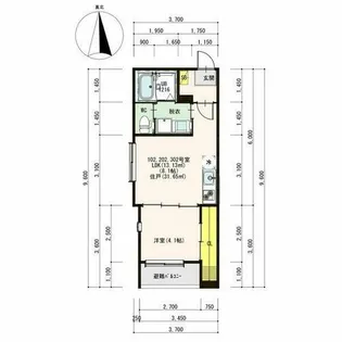 ハーモニーテラス津金Ⅳ【2階】の間取り
