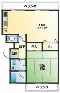 メゾンアリダ【202号室】の間取り