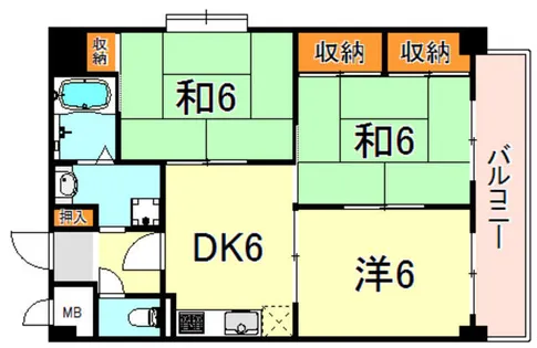 プラントパイン御影【5階】の間取り