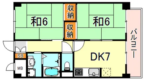 プラントパイン御影【2階】の間取り