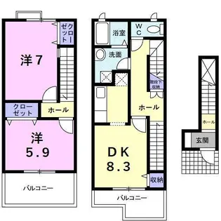 ティンカーベル【2階】の間取り