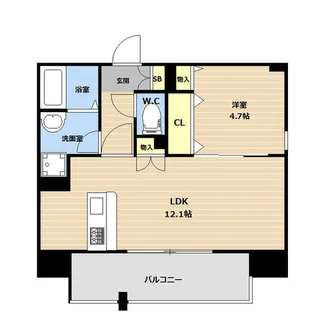 LIBTH県庁前【10階】の間取り