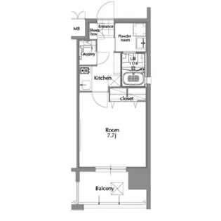 エンクレスト県庁前【8階】の間取り