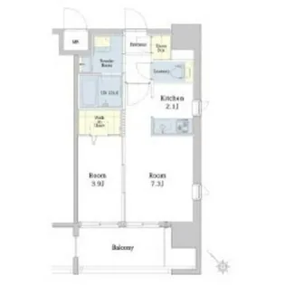 エンクレスト博多駅南SHARE【12階】の間取り