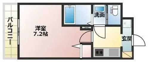 AILE南武庫之荘ウエスト【1階】の間取り