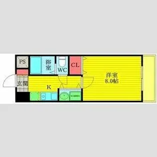 大阪府吹田市江坂町5丁目【マンション】の間取り