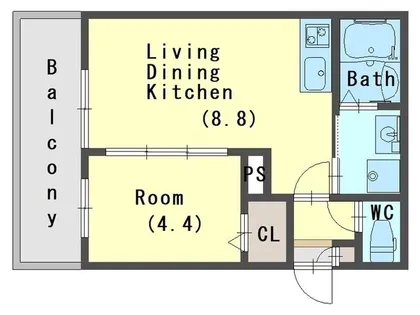 兵庫県神戸市垂水区塩屋町3丁目【アパート】の間取り