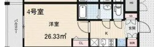 ラヴィータ難波元町【7階】の間取り