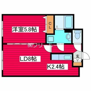 ノースパレス福住弐番館【307号室】の間取り