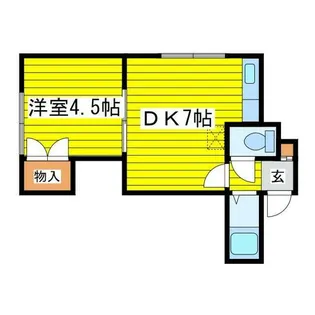 ウイングN15【205号室】の間取り