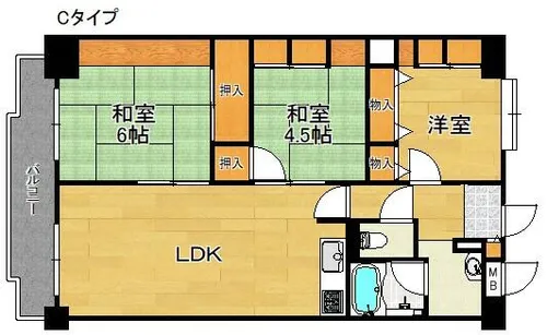 ル ミュー貝塚【7階】の間取り