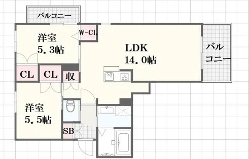 ヘーベルメゾンプラネス南条【1階】の間取り
