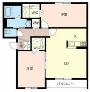 ラ ヴィ アンソレイエ【2階】の間取り